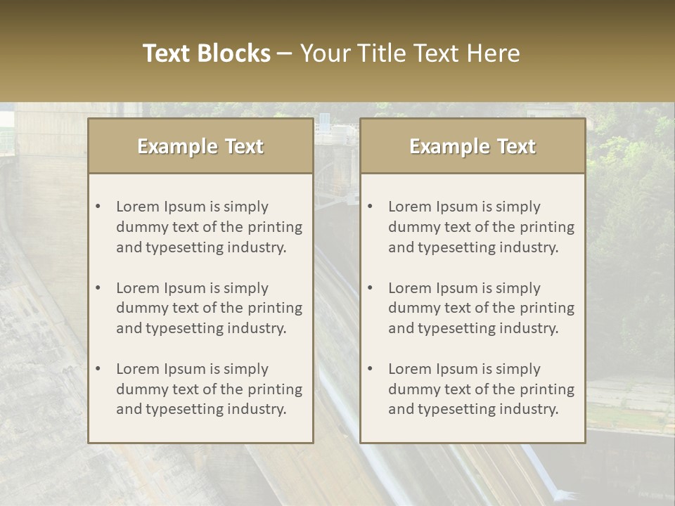 A Large Dam With Water Coming Out Of It PowerPoint Template