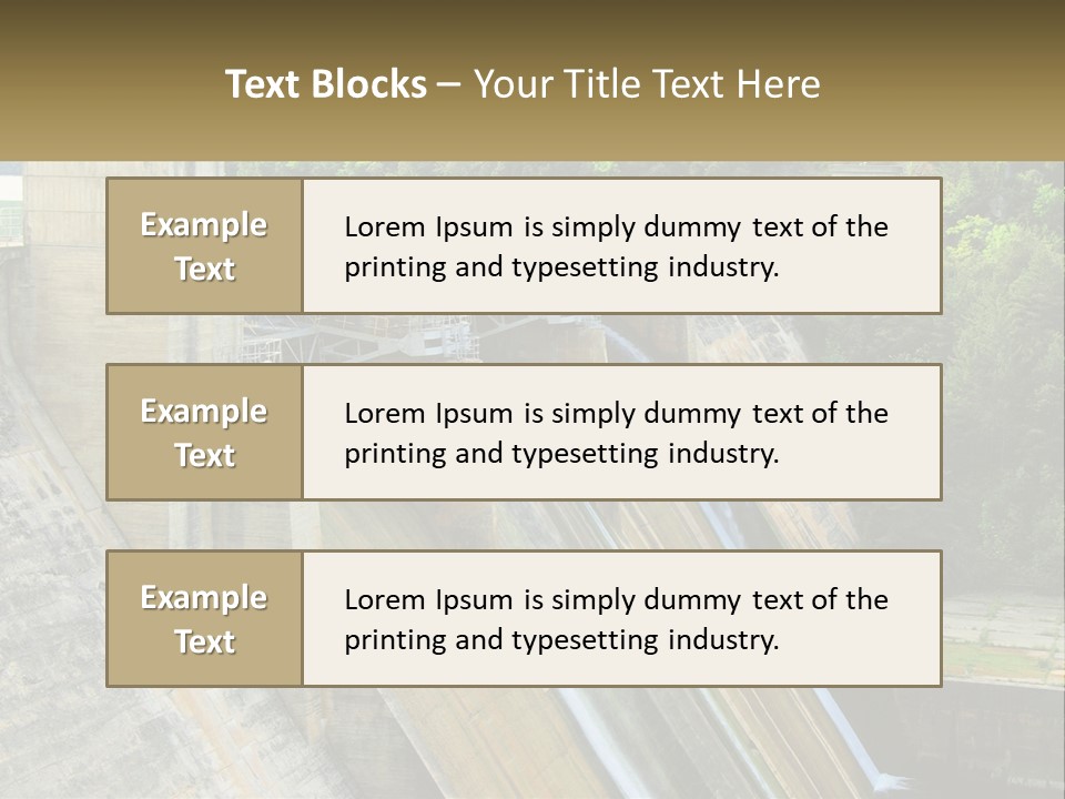 A Large Dam With Water Coming Out Of It PowerPoint Template
