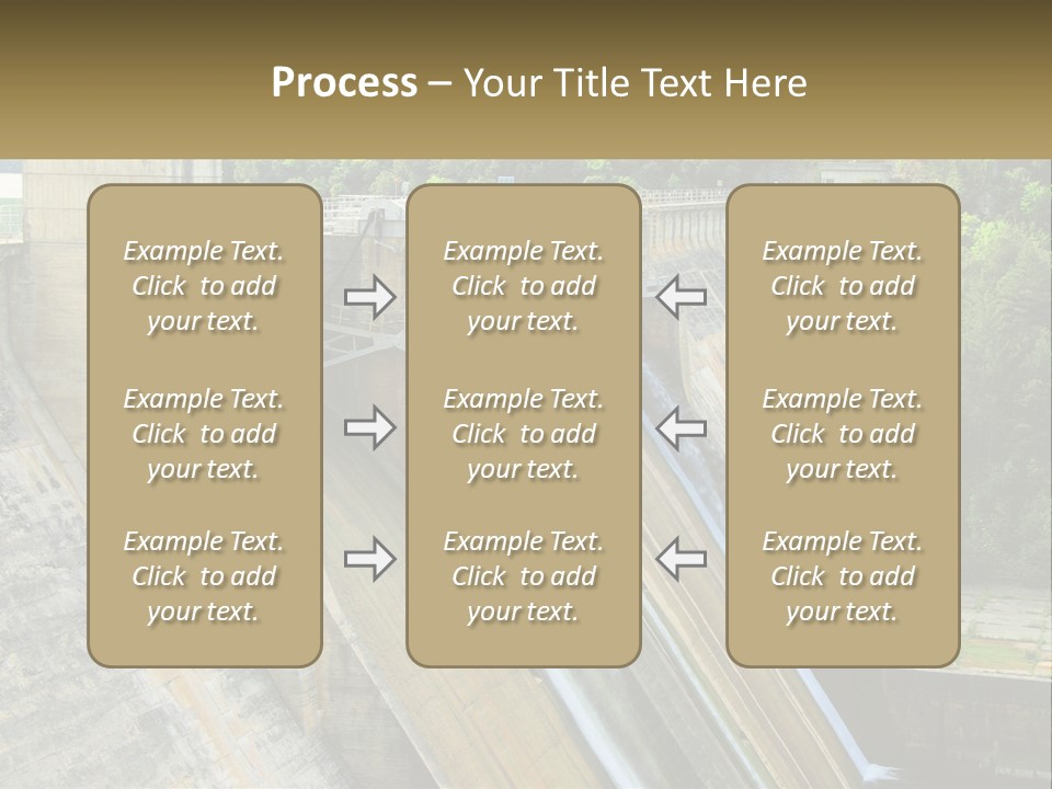 A Large Dam With Water Coming Out Of It PowerPoint Template