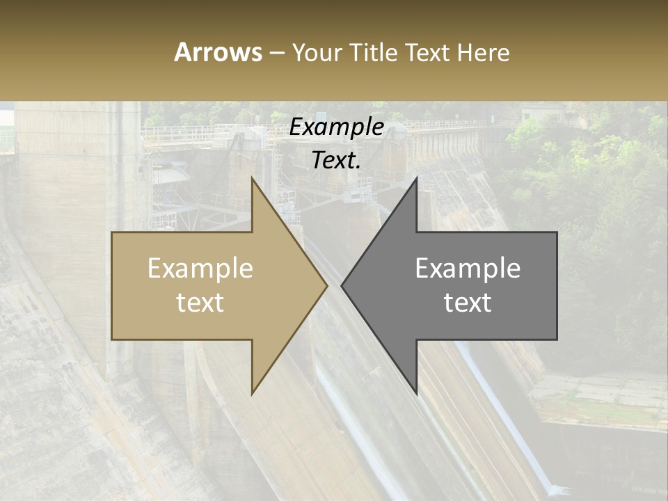 A Large Dam With Water Coming Out Of It PowerPoint Template