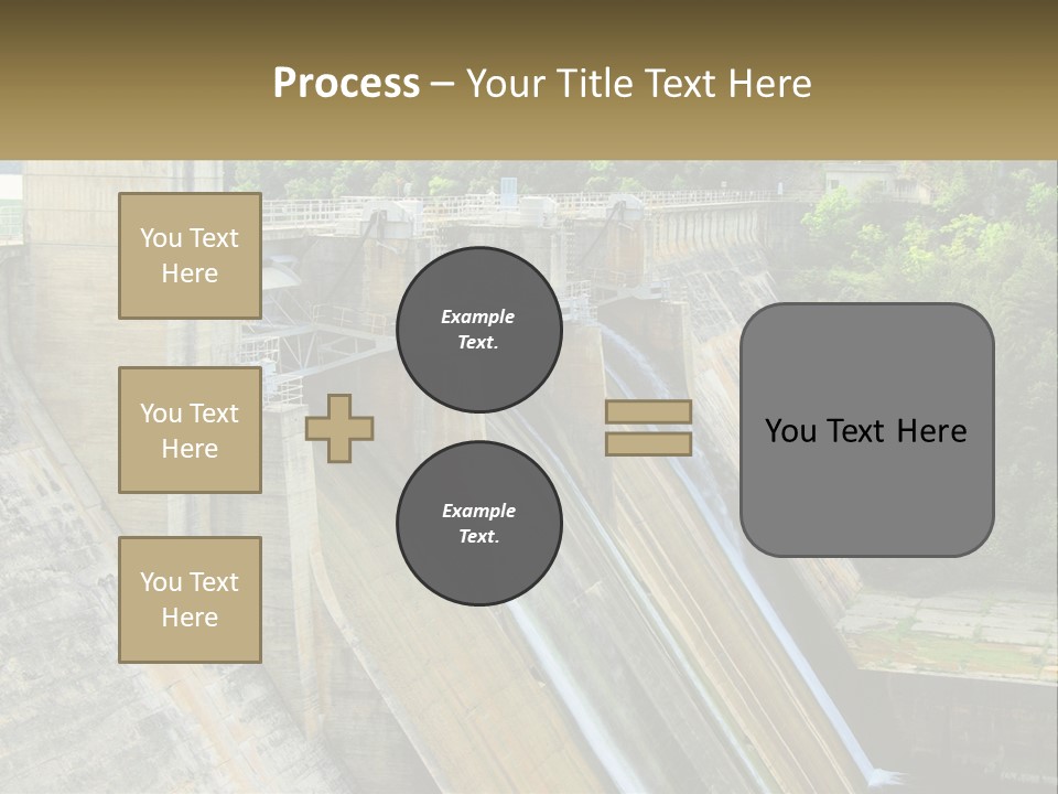 A Large Dam With Water Coming Out Of It PowerPoint Template