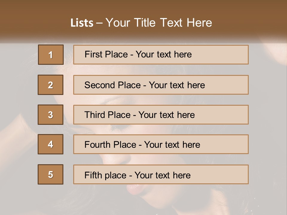 A Woman With Long Hair Is Holding Her Head In Her Hands PowerPoint Template