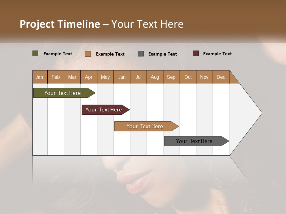 A Woman With Long Hair Is Holding Her Head In Her Hands PowerPoint Template