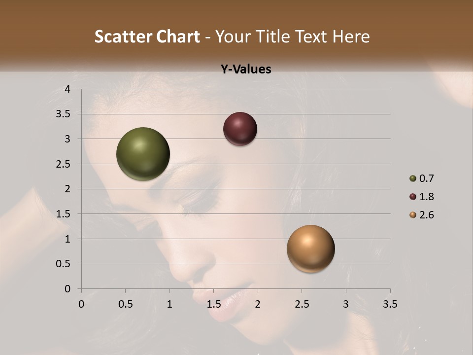 A Woman With Long Hair Is Holding Her Head In Her Hands PowerPoint Template