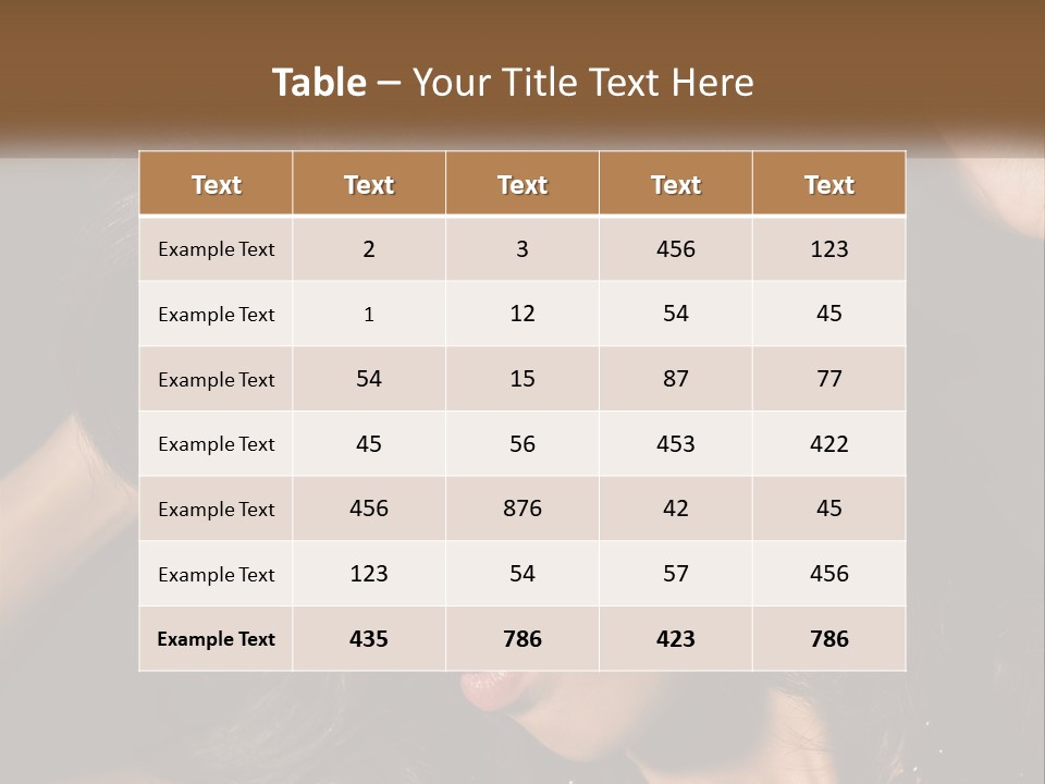 A Woman With Long Hair Is Holding Her Head In Her Hands PowerPoint Template