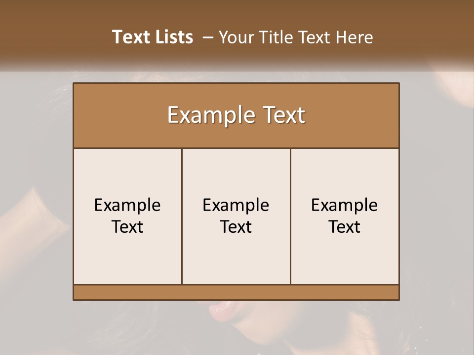 A Woman With Long Hair Is Holding Her Head In Her Hands PowerPoint Template