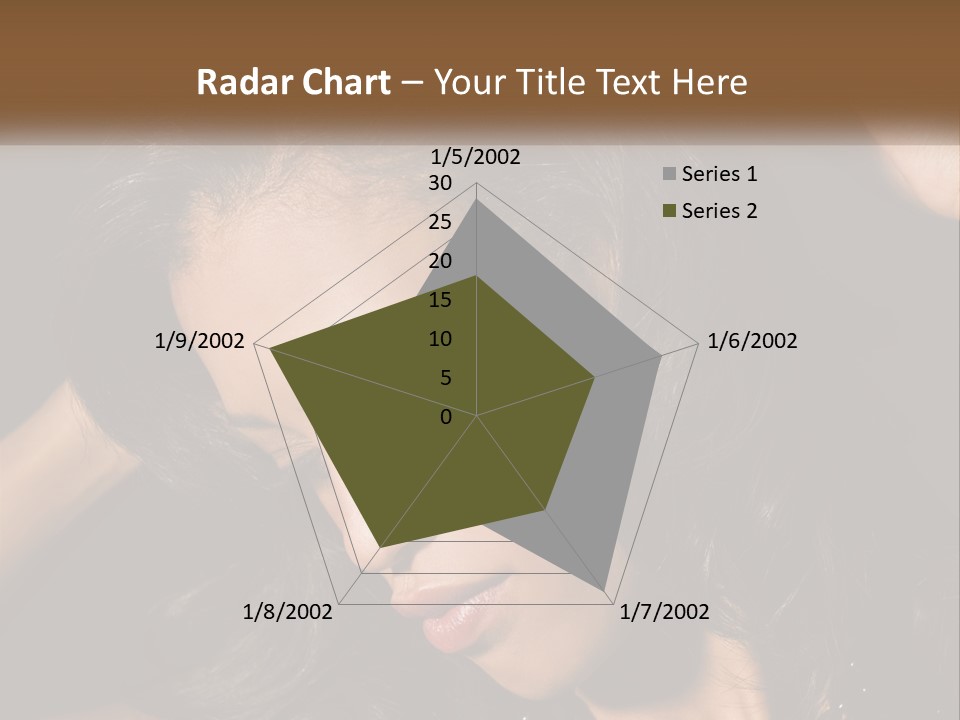 A Woman With Long Hair Is Holding Her Head In Her Hands PowerPoint Template