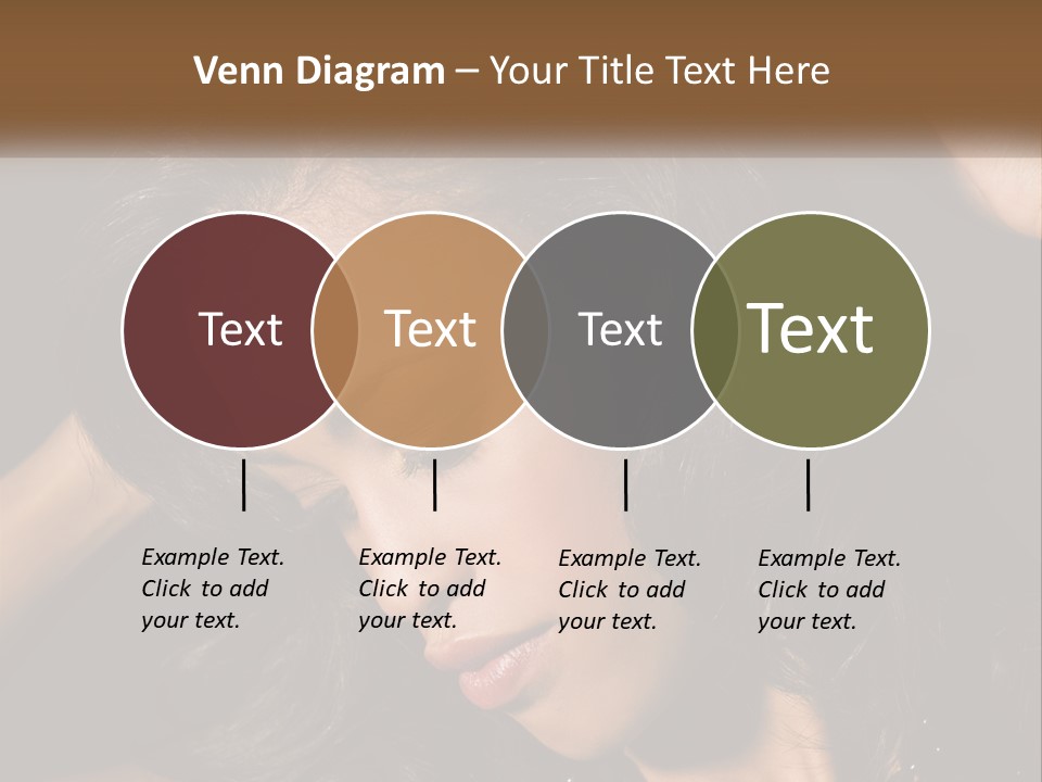 A Woman With Long Hair Is Holding Her Head In Her Hands PowerPoint Template