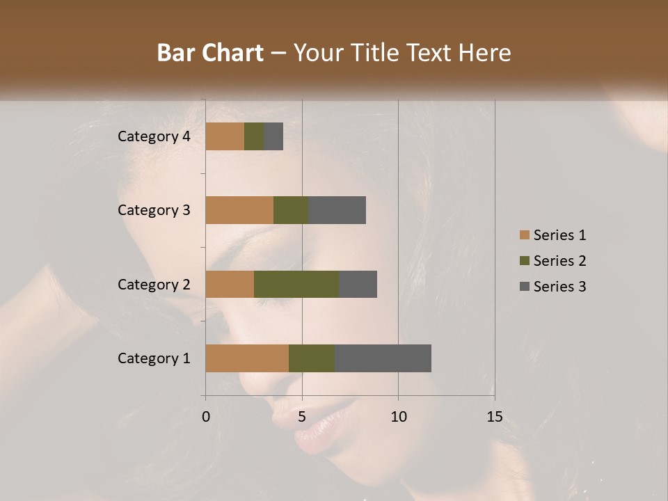 A Woman With Long Hair Is Holding Her Head In Her Hands PowerPoint Template