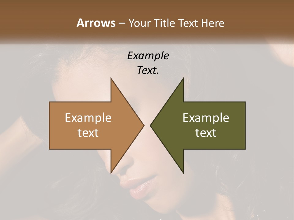 A Woman With Long Hair Is Holding Her Head In Her Hands PowerPoint Template