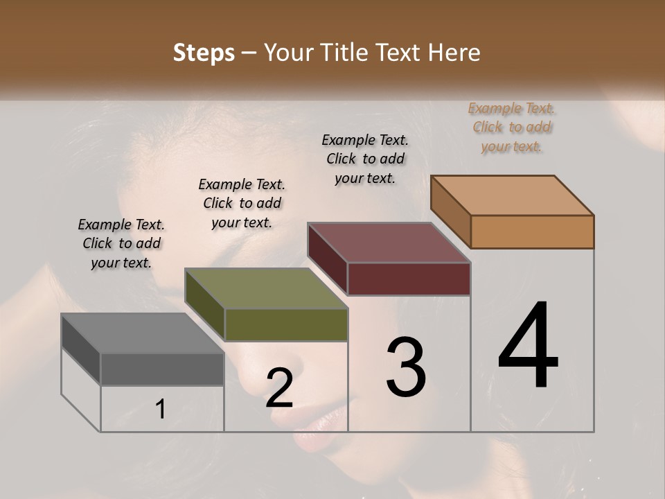 A Woman With Long Hair Is Holding Her Head In Her Hands PowerPoint Template