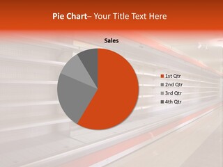 A Large Display Of Empty Shelves In A Store PowerPoint Template