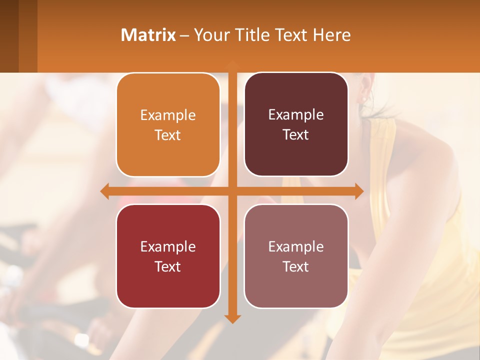 A Group Of People Riding Bikes In A Gym PowerPoint Template