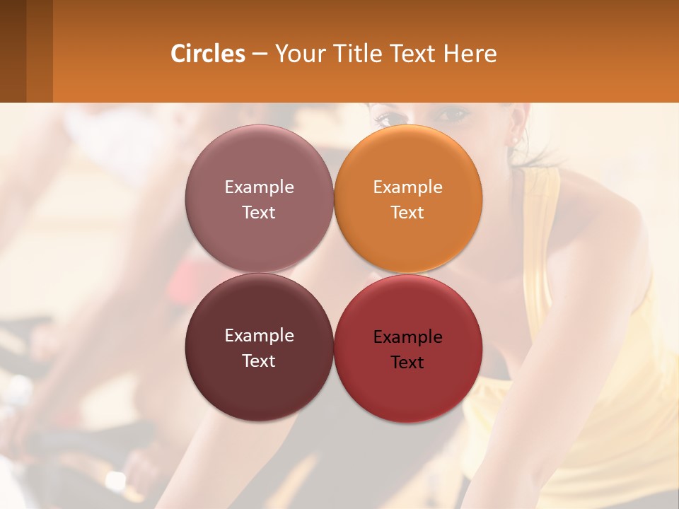 A Group Of People Riding Bikes In A Gym PowerPoint Template