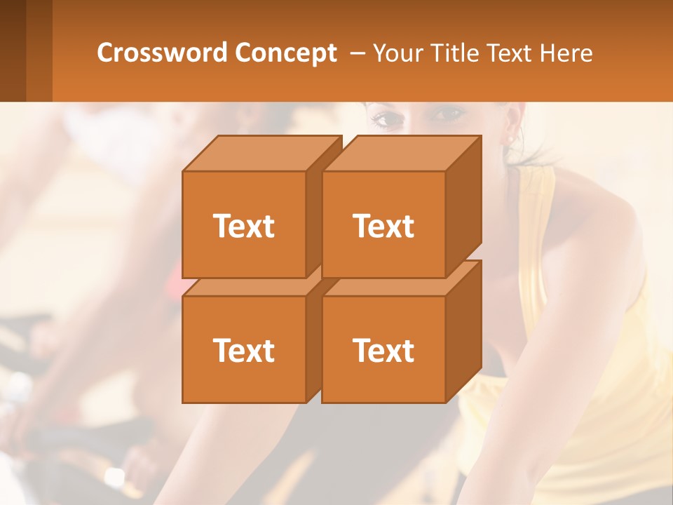 A Group Of People Riding Bikes In A Gym PowerPoint Template