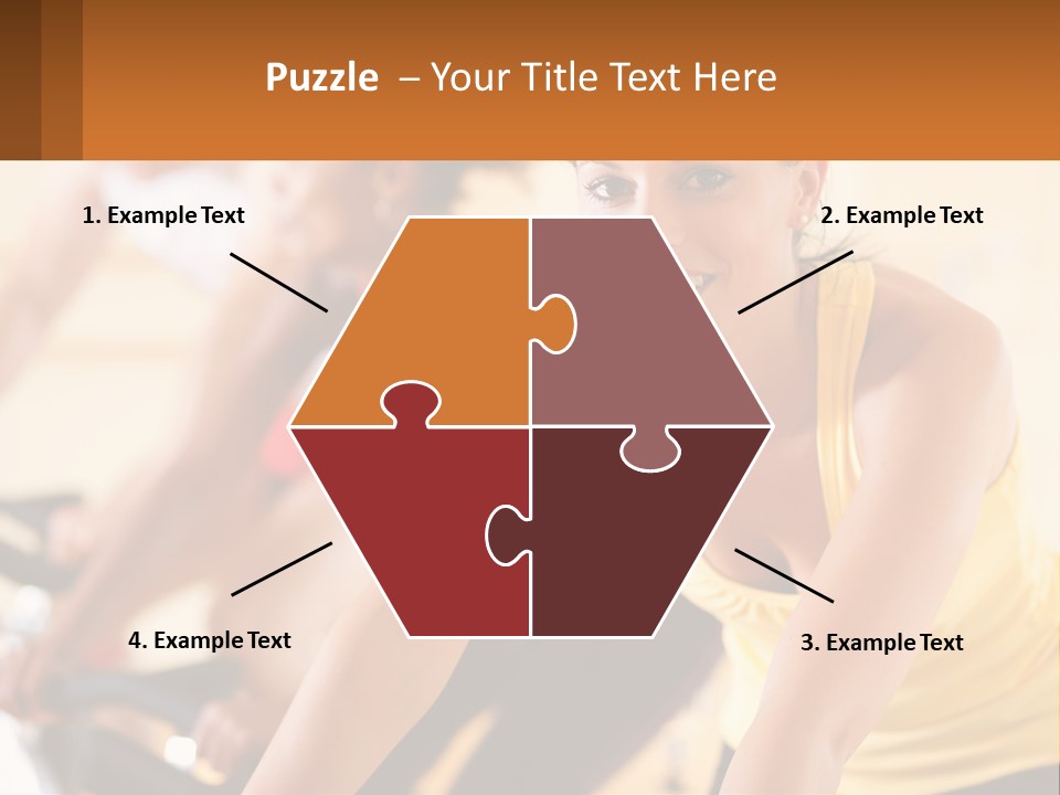 A Group Of People Riding Bikes In A Gym PowerPoint Template