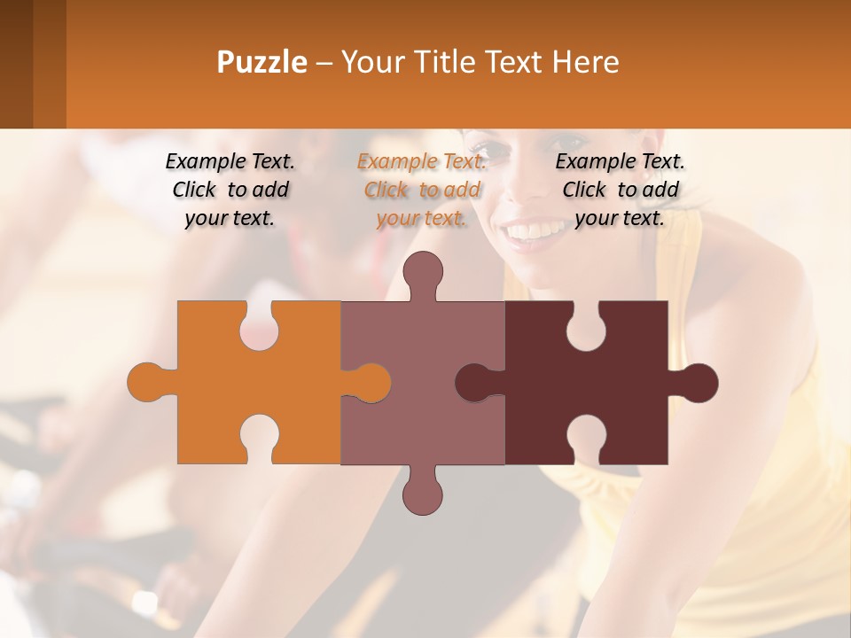 A Group Of People Riding Bikes In A Gym PowerPoint Template