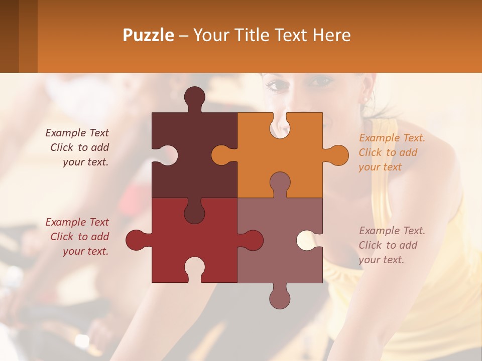 A Group Of People Riding Bikes In A Gym PowerPoint Template