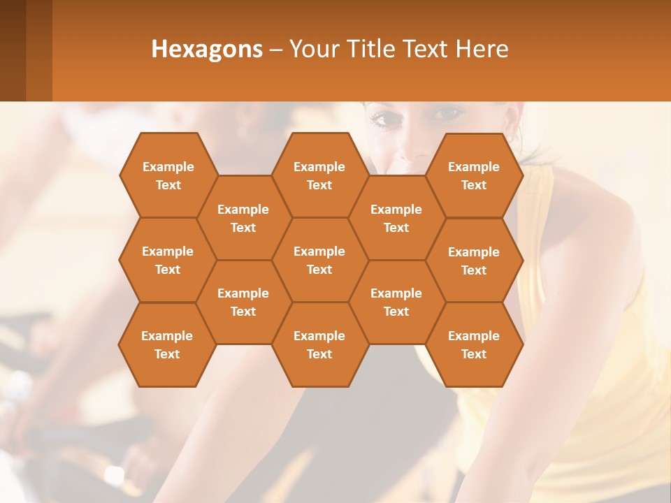 A Group Of People Riding Bikes In A Gym PowerPoint Template