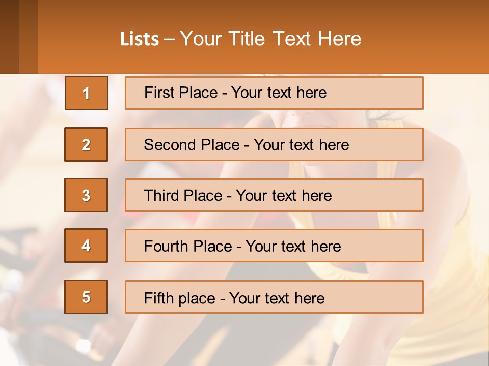 A Group Of People Riding Bikes In A Gym PowerPoint Template