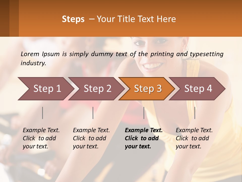 A Group Of People Riding Bikes In A Gym PowerPoint Template