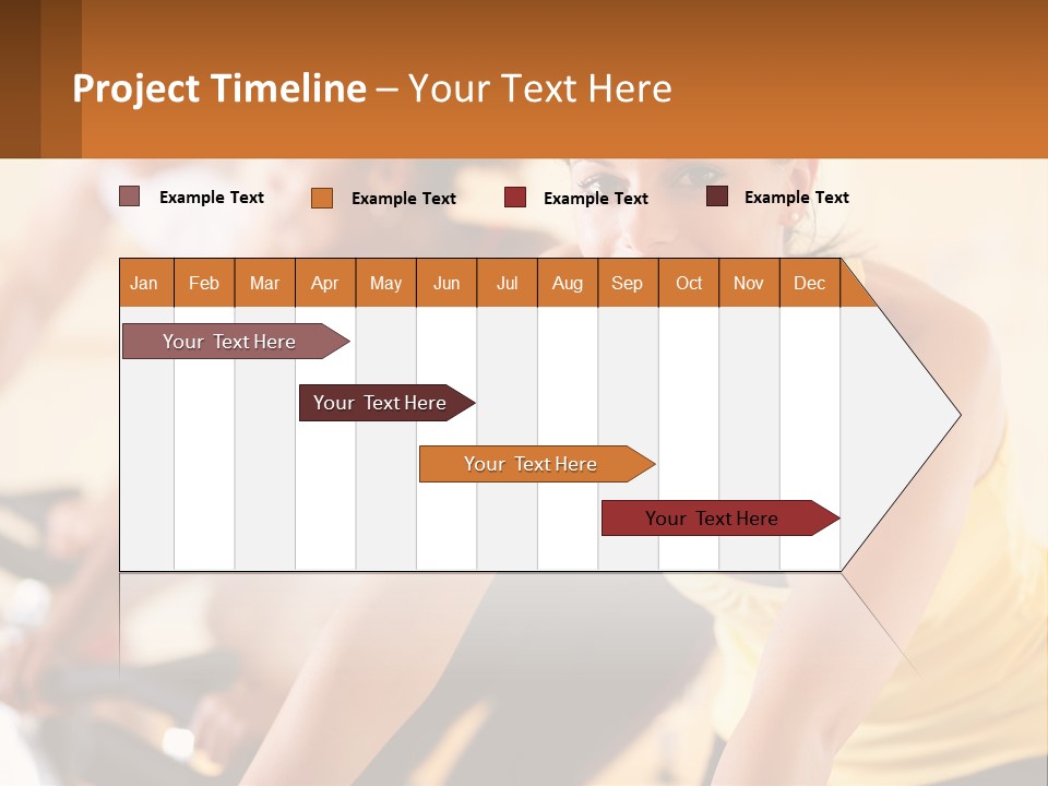 A Group Of People Riding Bikes In A Gym PowerPoint Template