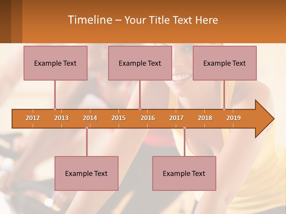 A Group Of People Riding Bikes In A Gym PowerPoint Template