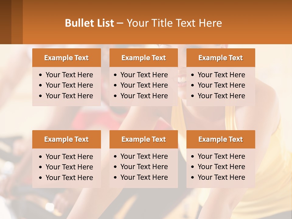 A Group Of People Riding Bikes In A Gym PowerPoint Template