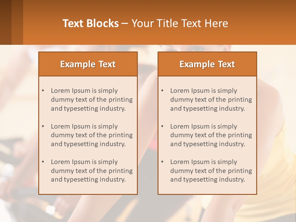 A Group Of People Riding Bikes In A Gym PowerPoint Template