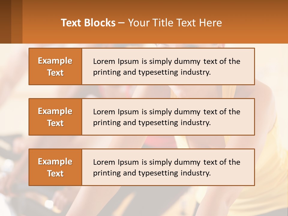 A Group Of People Riding Bikes In A Gym PowerPoint Template