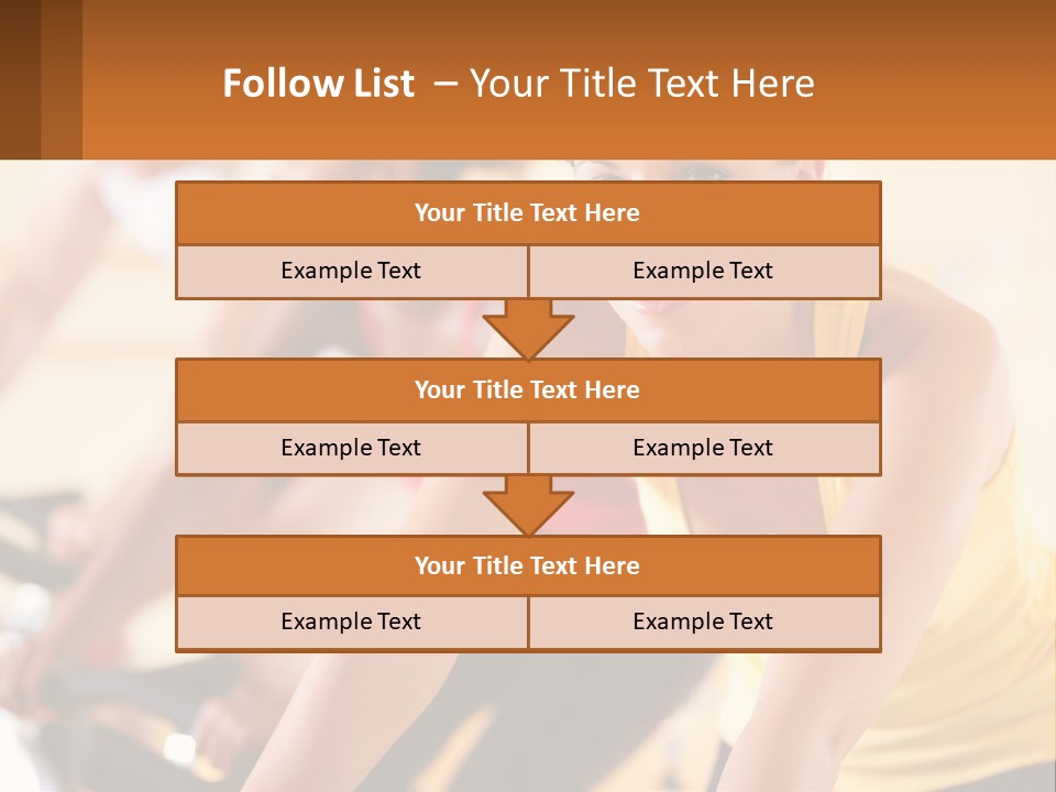 A Group Of People Riding Bikes In A Gym PowerPoint Template