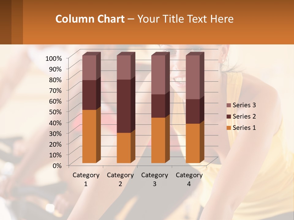 A Group Of People Riding Bikes In A Gym PowerPoint Template
