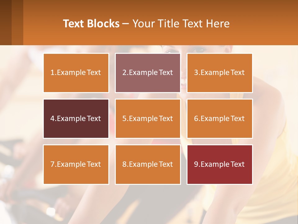 A Group Of People Riding Bikes In A Gym PowerPoint Template