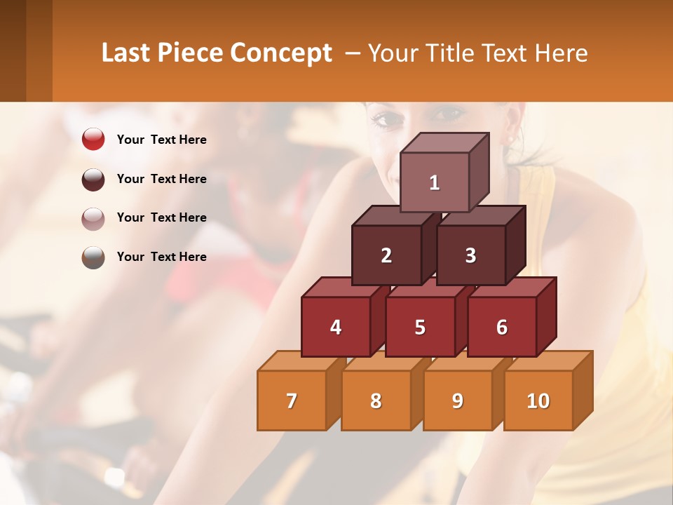 A Group Of People Riding Bikes In A Gym PowerPoint Template