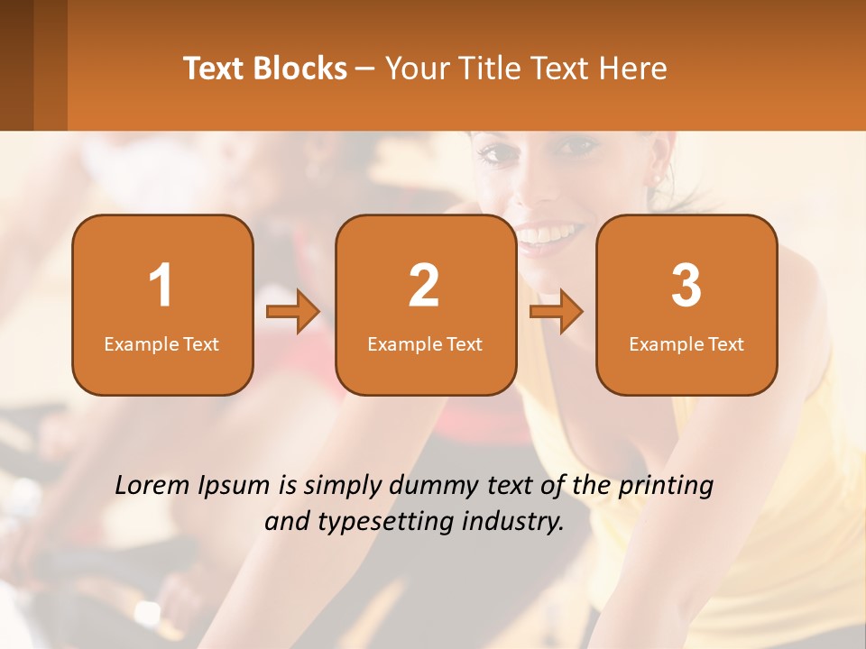 A Group Of People Riding Bikes In A Gym PowerPoint Template