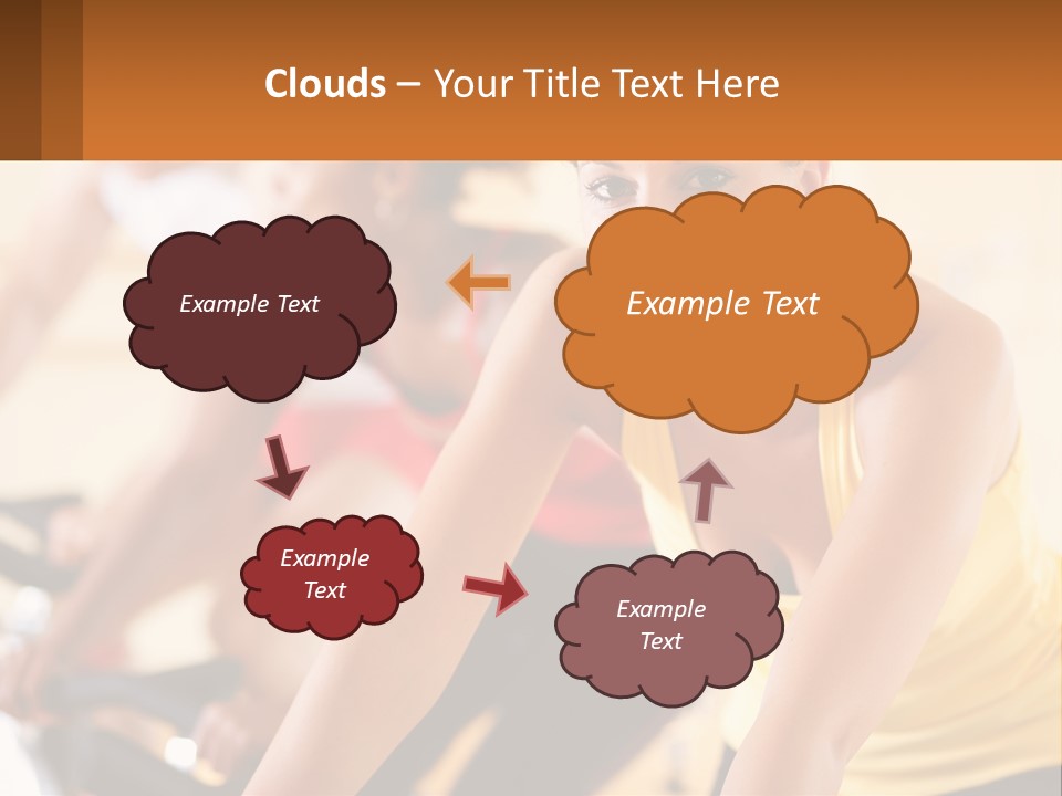 A Group Of People Riding Bikes In A Gym PowerPoint Template