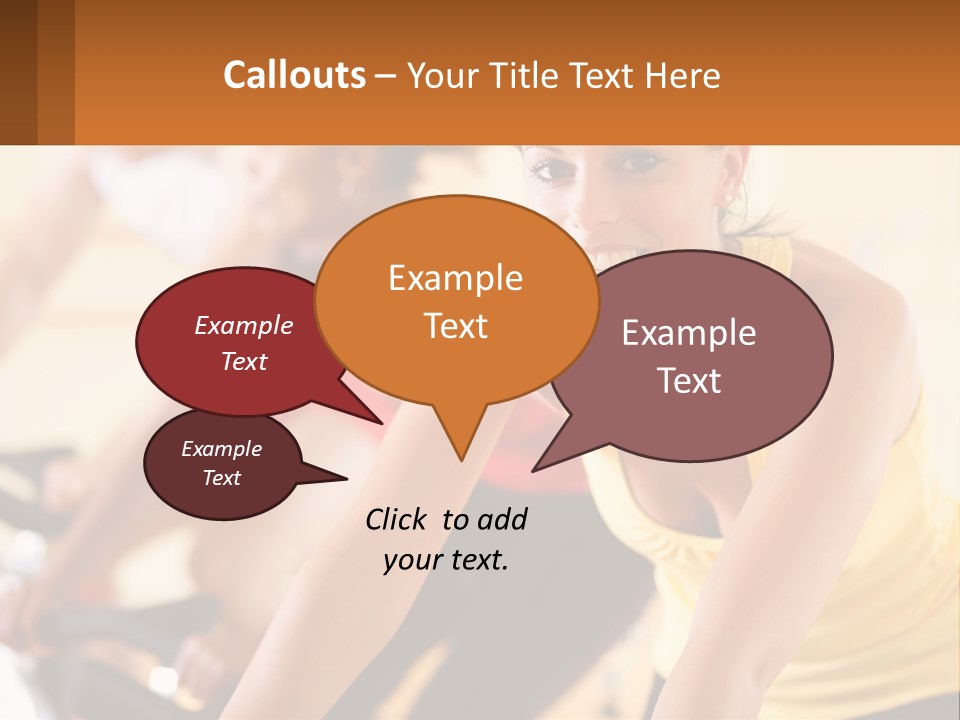 A Group Of People Riding Bikes In A Gym PowerPoint Template