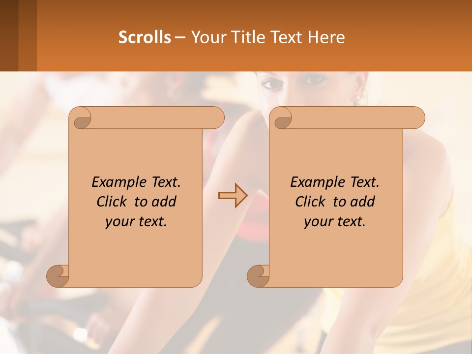 A Group Of People Riding Bikes In A Gym PowerPoint Template