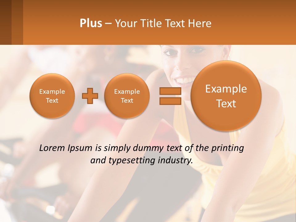 A Group Of People Riding Bikes In A Gym PowerPoint Template