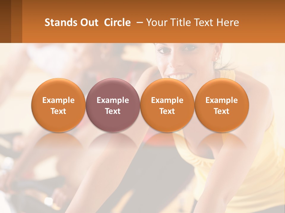 A Group Of People Riding Bikes In A Gym PowerPoint Template