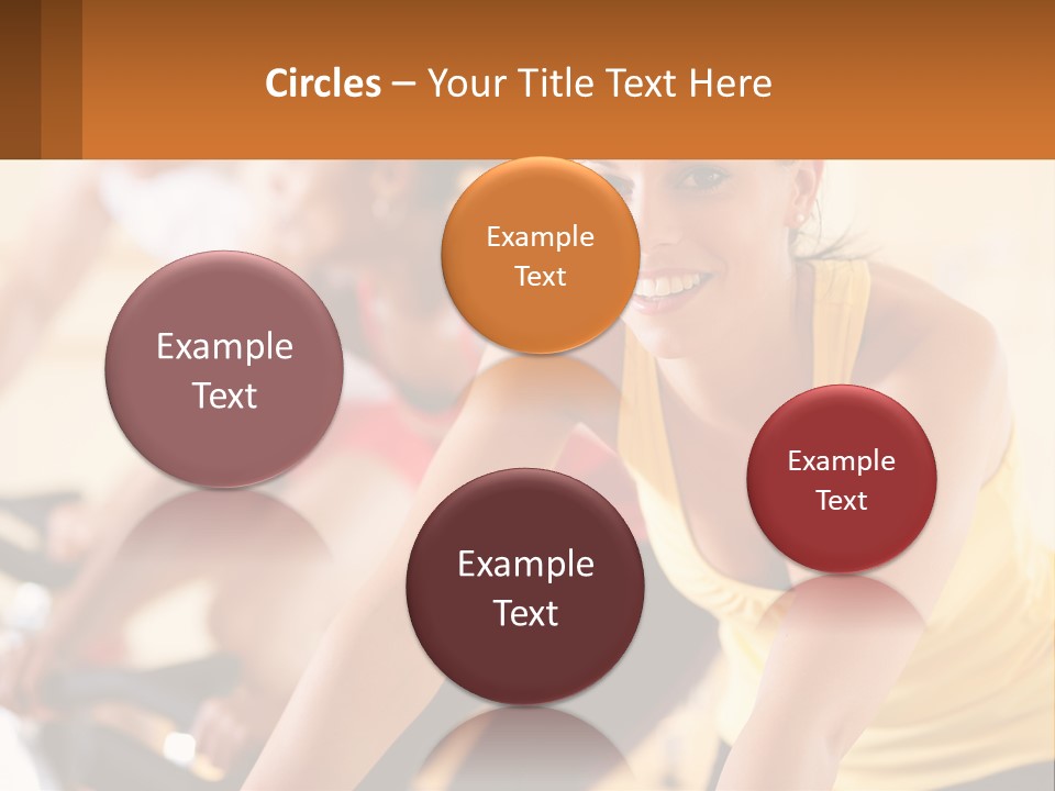 A Group Of People Riding Bikes In A Gym PowerPoint Template