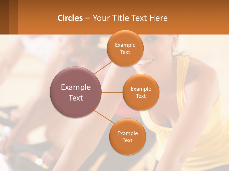 A Group Of People Riding Bikes In A Gym PowerPoint Template