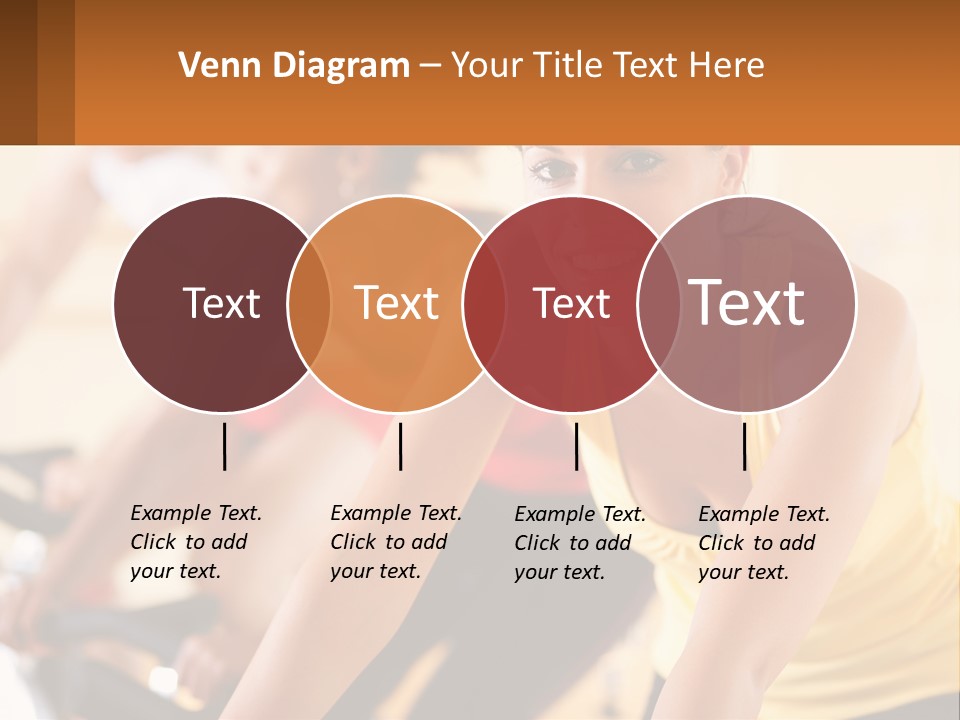 A Group Of People Riding Bikes In A Gym PowerPoint Template