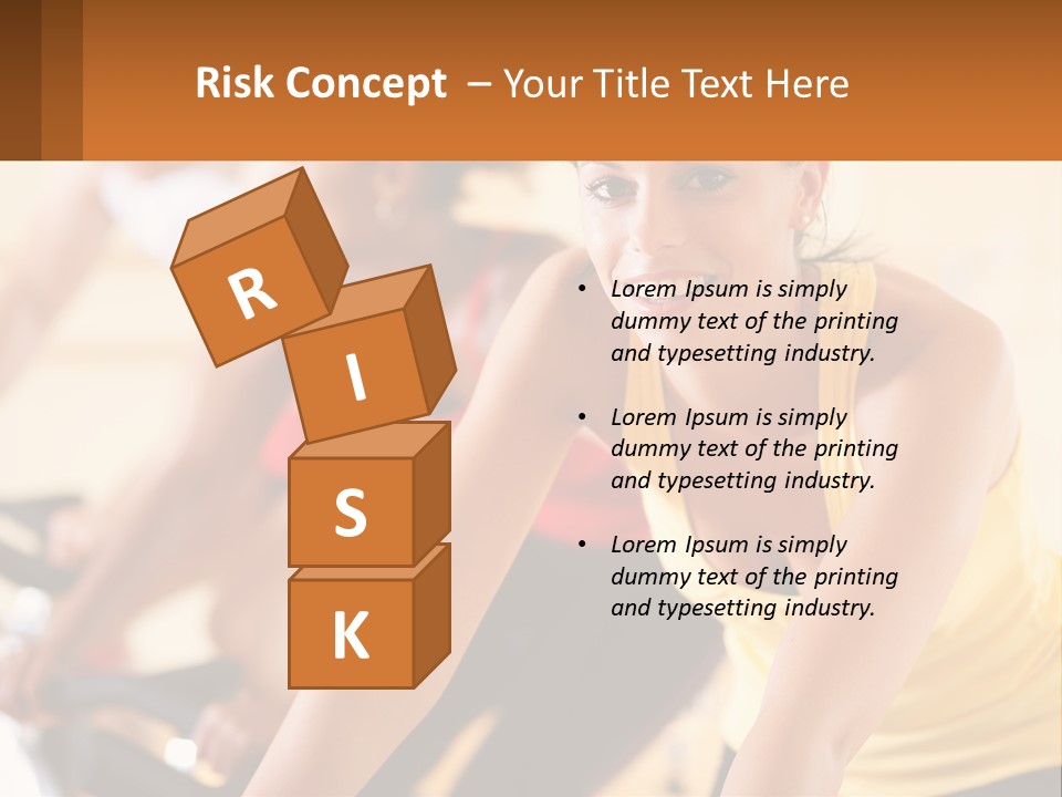 A Group Of People Riding Bikes In A Gym PowerPoint Template