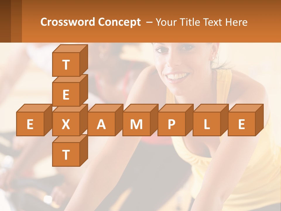 A Group Of People Riding Bikes In A Gym PowerPoint Template