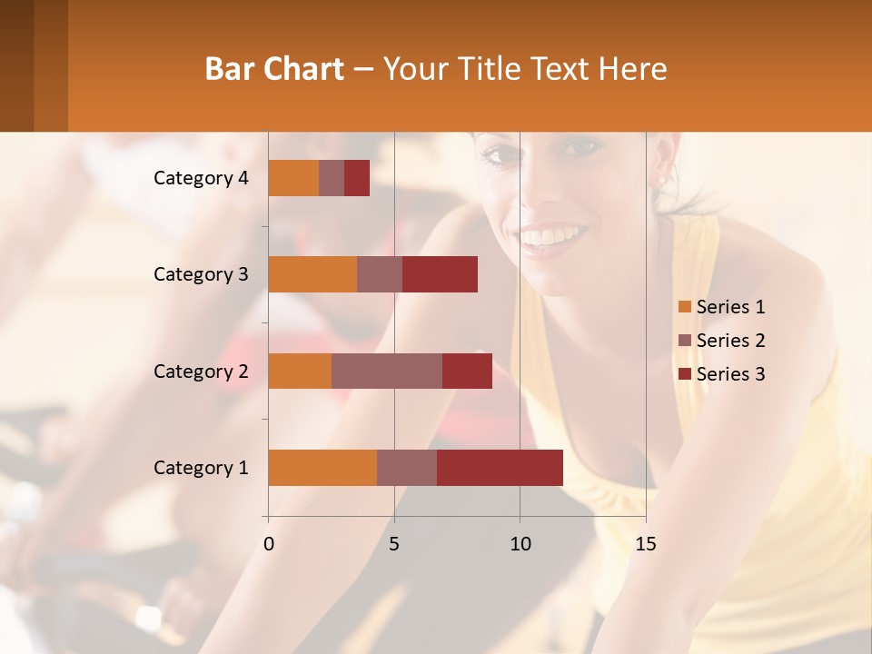 A Group Of People Riding Bikes In A Gym PowerPoint Template