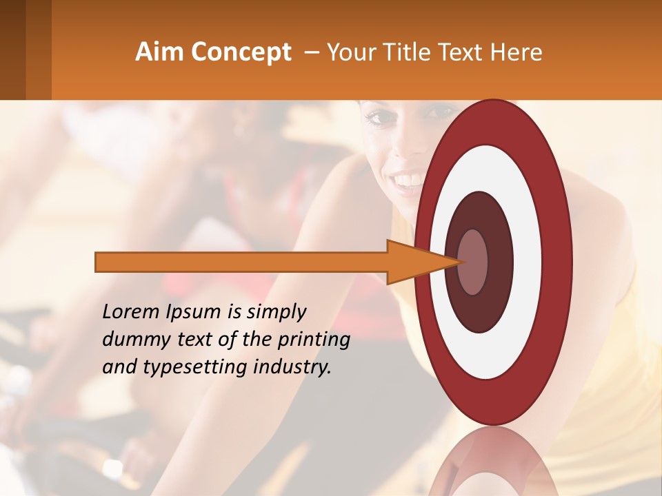 A Group Of People Riding Bikes In A Gym PowerPoint Template