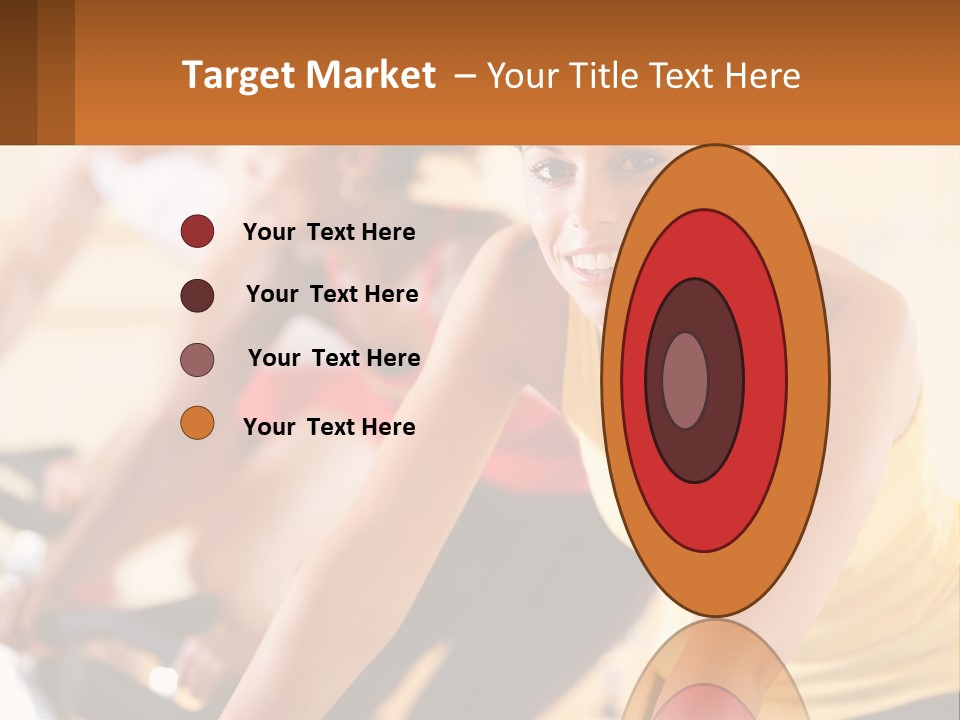 A Group Of People Riding Bikes In A Gym PowerPoint Template