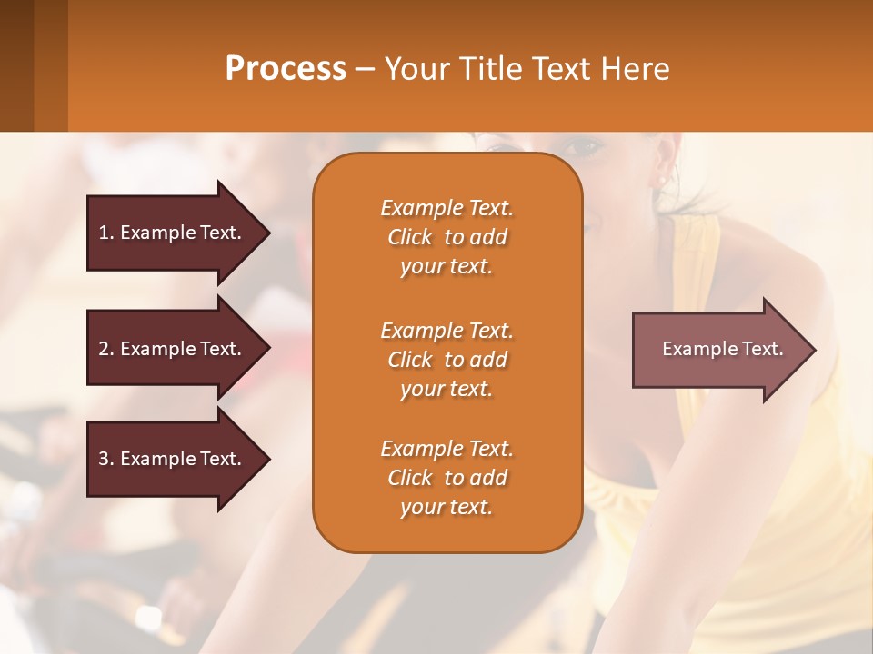 A Group Of People Riding Bikes In A Gym PowerPoint Template