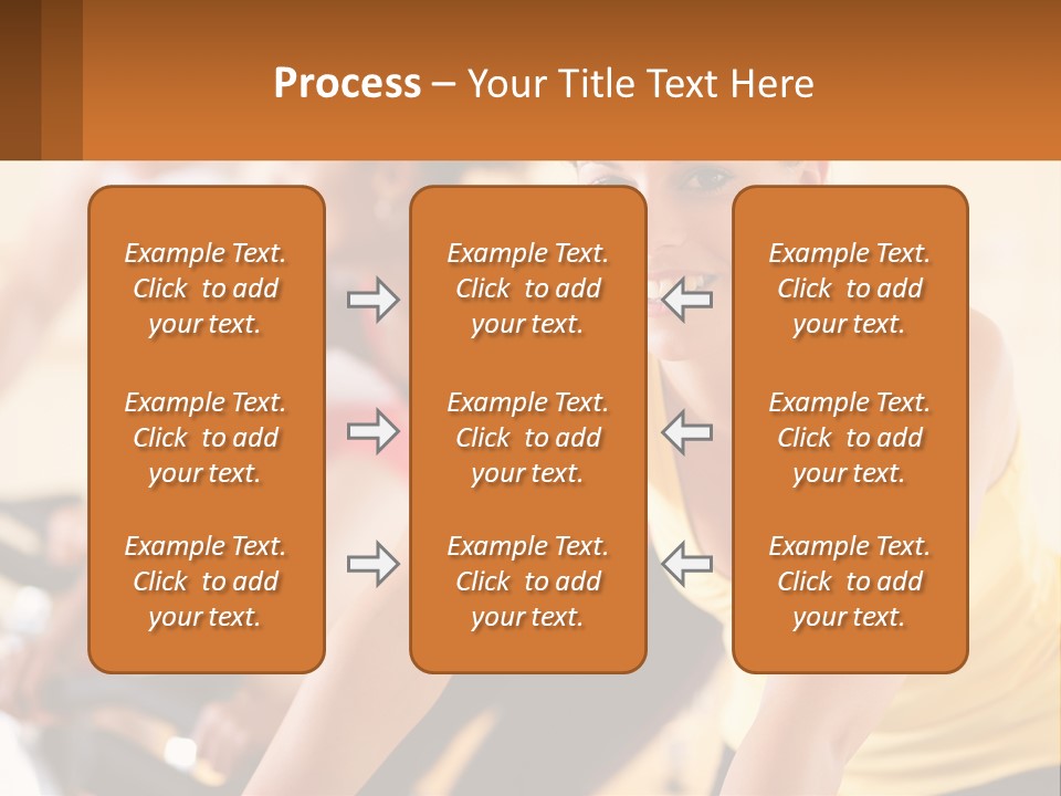 A Group Of People Riding Bikes In A Gym PowerPoint Template